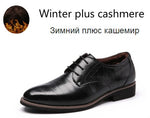 PHLIY XUAN 2020 Man Flat Classic Men Dress Shoes Genuine Leather Wingtip Carved Italian Formal Oxford Plus Size 38-48 For Winter